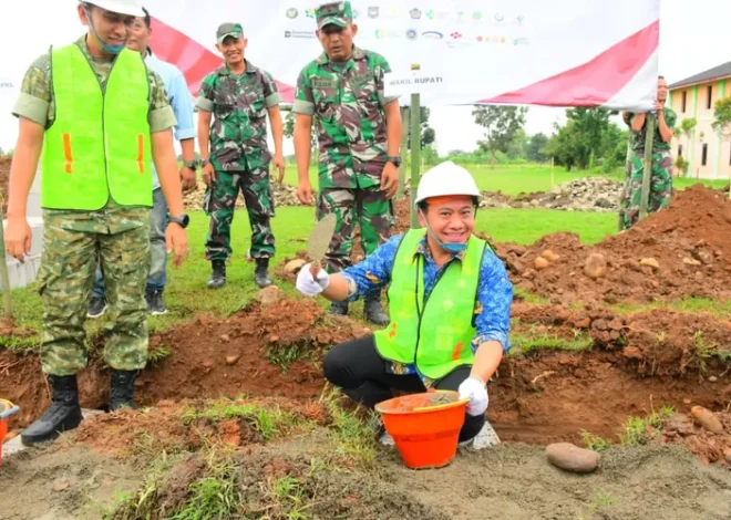 Wabup Sukirman Lakukan Peletakan Batu Pertama Koperasi Merah Putih