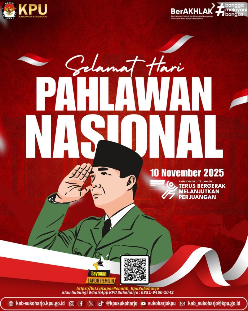 KPU Sukoharjo Gelar Upacara Hari Pahlawan 2025: Teladani Semangat Juang Para Pejuang Bangsa