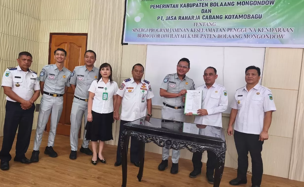 Pemkab Bolmong dan Jasa Raharja Tandatangani MoU Penanganan Kecelakaan Lalu Lintas