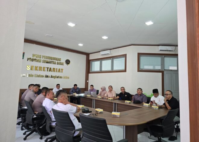 Jasa Raharja Sumatera Barat Hadiri Rapat FLLAJ Sumbar Bahas Evaluasi Pembatasan Angkutan Barang di Jalur Sitinjau Lauik