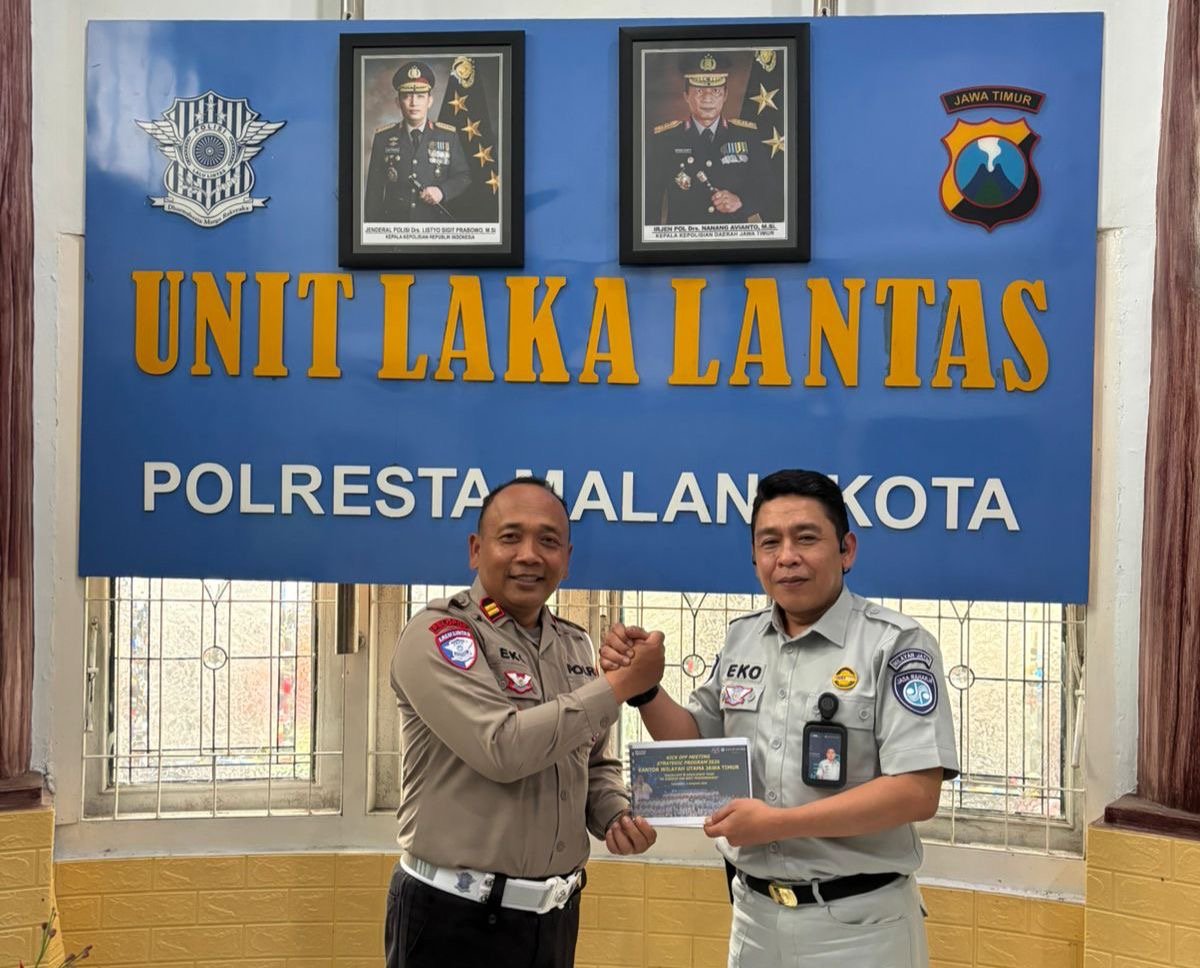 Jasa Raharja Cabang Malang Perkuat Koordinasi dengan Unit Gakkum Polresta Malang Kota untuk Pencegahan Kecelakaan Lalu Lintas