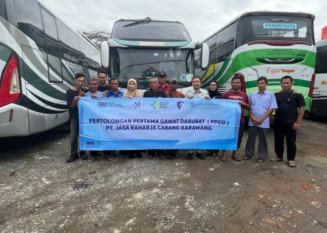 Tingkatkan Kesiapsiagaan Darurat, Jasa Raharja Karawang Gelar Edukasi Pertolongan Pertama Gawat Darurat di PO Fajar