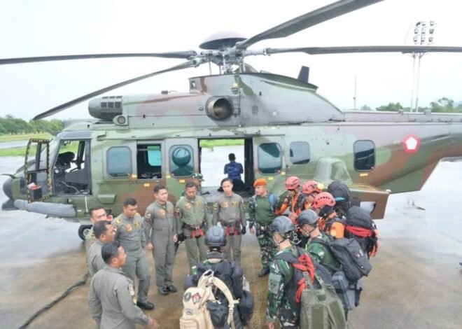 TNI AU Kerahkan Helikopter Caracal dan Boeing untuk Evakuasi ATR 42-500