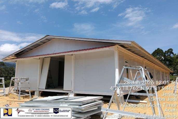 Kementerian PU Bangun Dua Puskesmas Darurat di Aceh