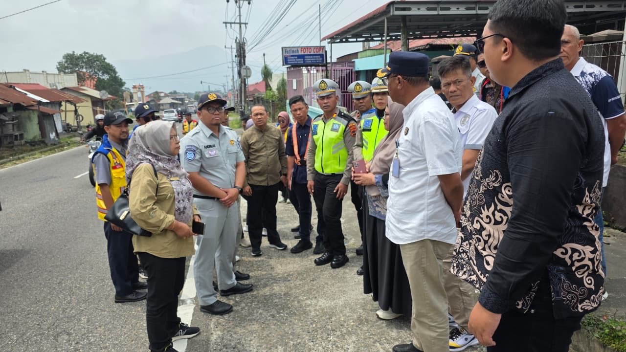 Jasa Raharja Bukittinggi Tinjau Ruas Penyalaian, Dukung Solusi Keselamatan dan Rencana Fly Over Simpang Padang Luar