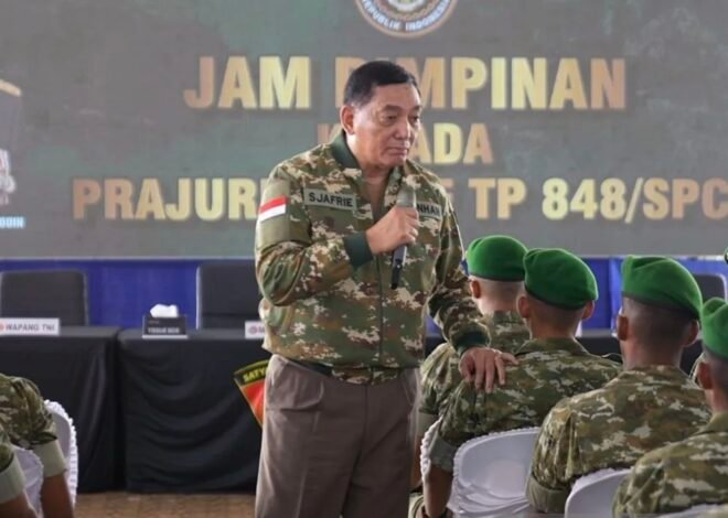 Menhan Sjafrie Minta Prajurit Yon TP Lindungi & Layani Rakyat