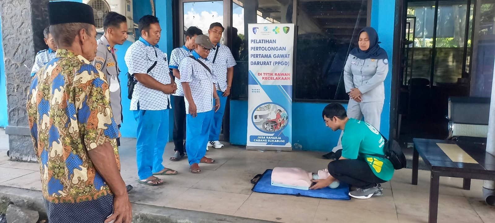 Jelang Arus Mudik Lebaran, Jasa Raharja Gelar MUKL dan Simulasi PPGD di Terminal Palabuhan Ratu Sukabumi