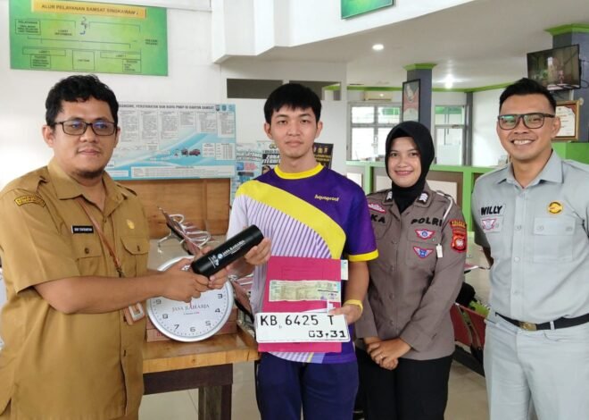 Jasa Raharja Cabang Singkawang Berikan Apresiasi kepada Wajib Pajak Melalui Undian Souvenir di Samsat Singkawang dan Samsat Bengkayang