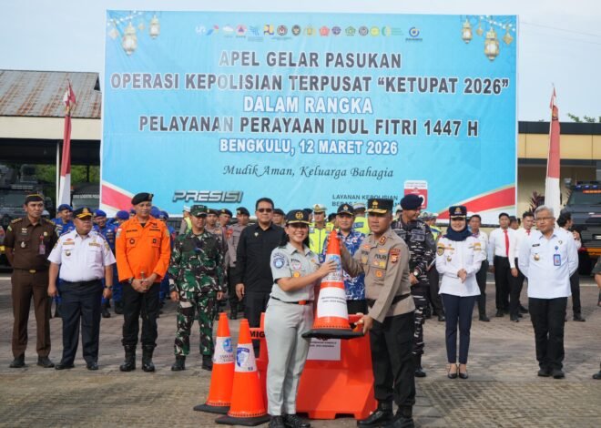Perkuat Sinergi Pengamanan Lebaran, Jasa Raharja Bengkulu Hadiri Apel Gelar Pasukan Ops Ketupat Nala 2026