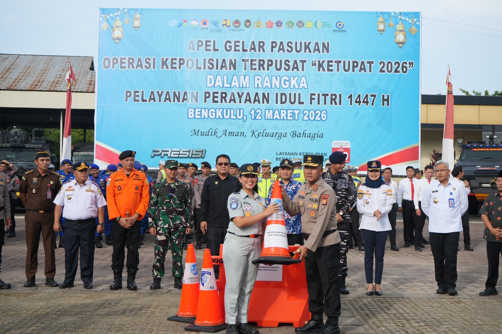 Perkuat Sinergi Pengamanan Lebaran, Jasa Raharja Bengkulu Hadiri Apel Gelar Pasukan Ops Ketupat Nala 2026