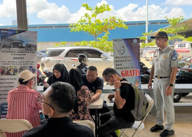 Himbau Keselamatan Lalu Lintas Jasa Raharja Kepri Gelar Pemeriksaan Kesehatan PAM Lebaran di Sejumlah Pelabuhan di Kota Batam