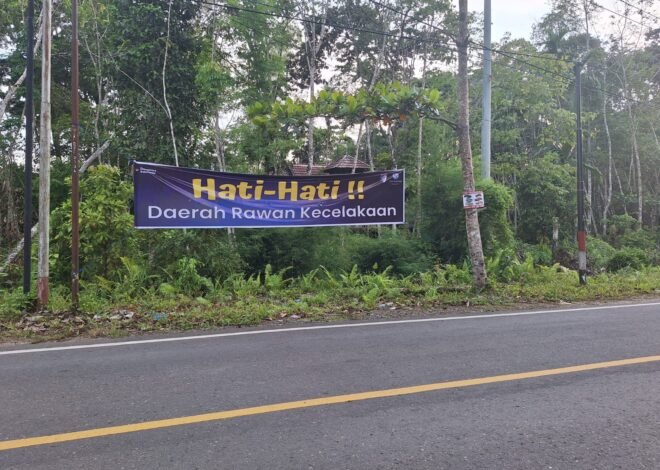 140 Spanduk Terpasang, Jasa Raharja Kalteng Gencarkan Imbauan Keselamatan di Jalur Rawan Laka