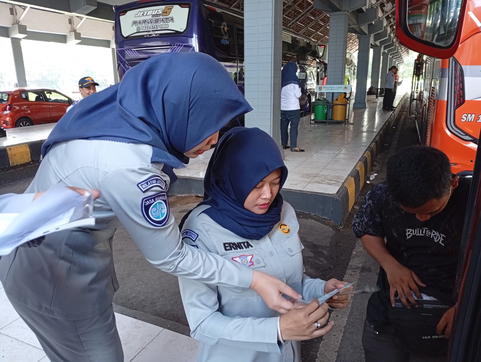 Jasa Raharja Cabang Semarang Melaksanakan Giat Ramp Check Bersama Stakeholder di Terminal Mangkang dalam Rangka Persiapan Hari Raya Idul Fitri 1447 H