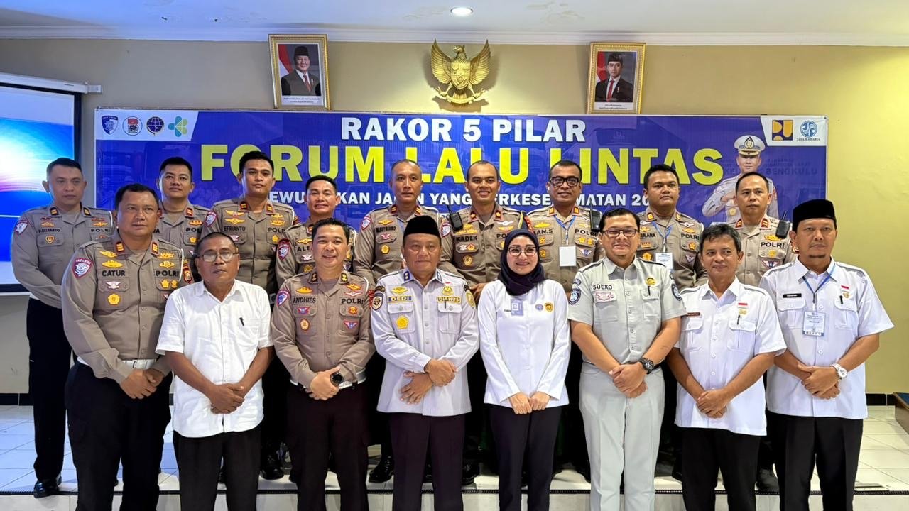 Jasa Raharja Bengkulu Hadiri Rakor 5 Pilar Forum Lalu Lintas untuk Perkuat Sinergi Keselamatan Jalan