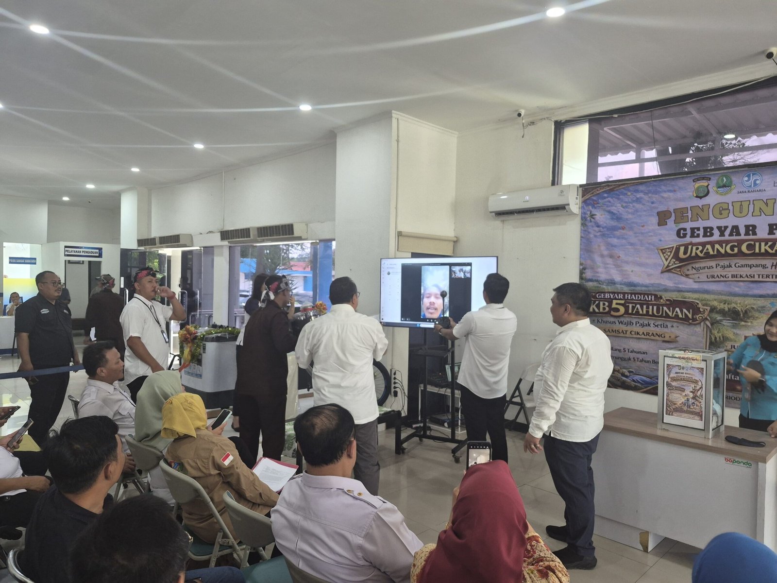 Pengundian Gebyar Pajak “Urang Cikarang” di Kantor Samsat Kab Bekasi