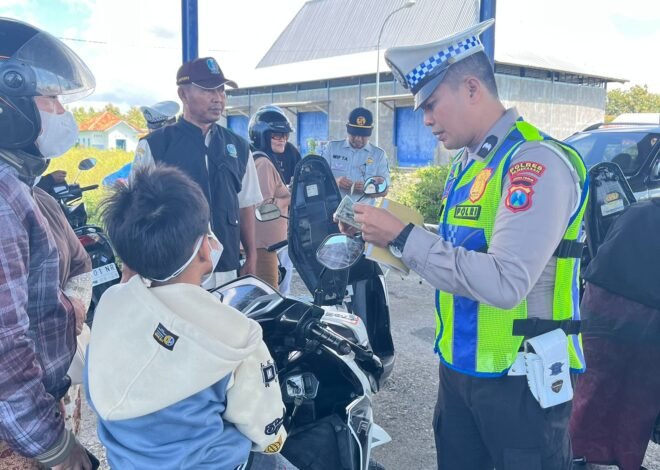 PJ Jasa Raharja Samsat Pamekasan Ikuti Operasi Gabungan di Jl. Raya Tlanakan Kabupaten Pamekasan