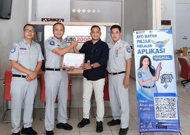 Tingkatkan Sinergi Jasa Raharja laksanakan Komitmen Patuh Pajak dan taat berlalu lintas serta Glorifikasi Aplikasi Signal di Auto 2000 Lahat