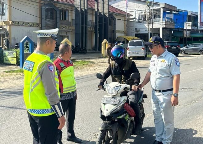 Jasa Raharja Cabang Singkawang Bersama Tim Pembina Samsat Gelar Operasi Gabungan di Kabupaten Bengkayang