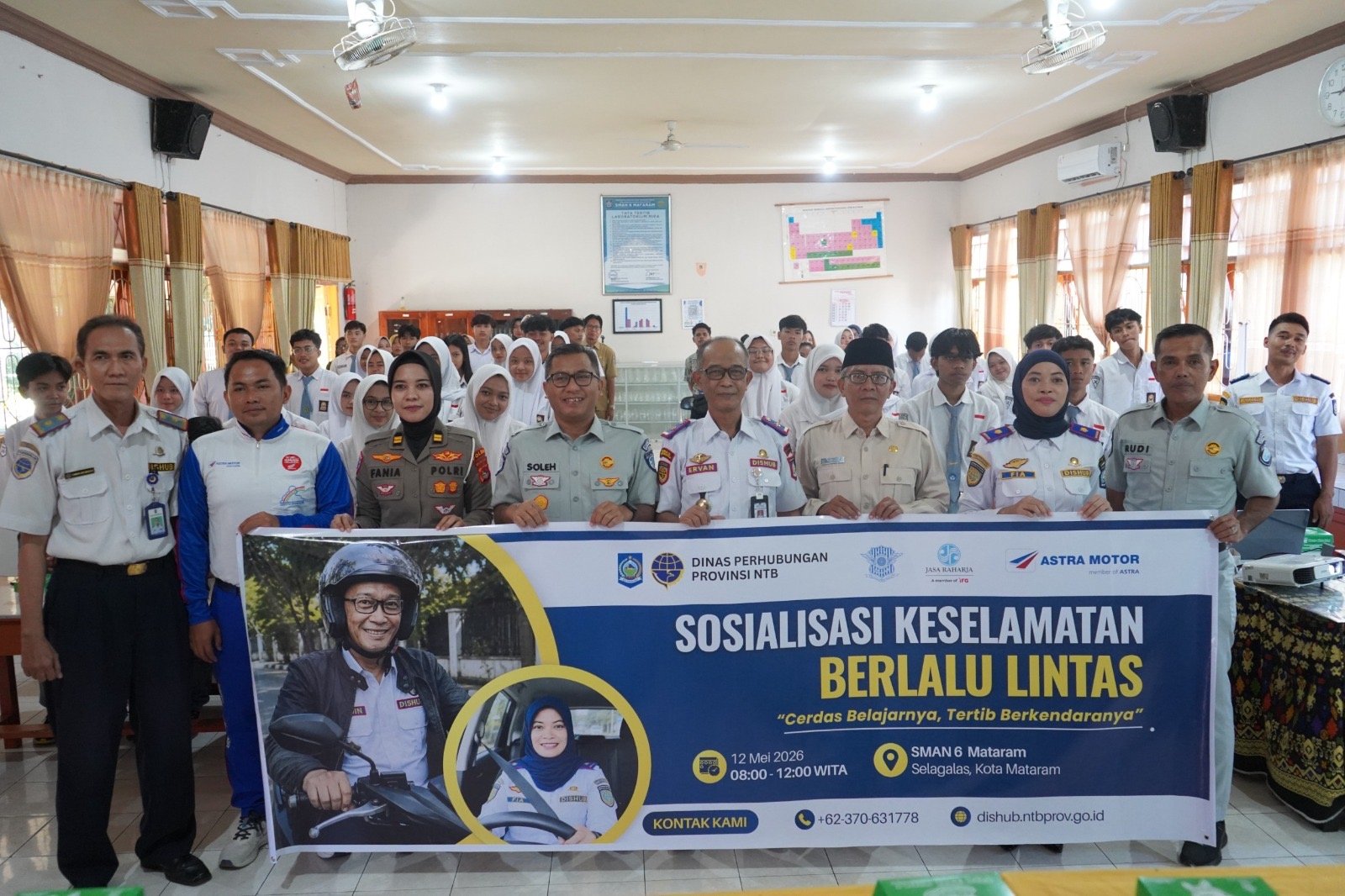 Tekan Angka Kecelakaan Pelajar, Jasa Raharja Bersama Stakeholder Gelar Sosialisasi Keselamatan di SMA 6 Mataram
