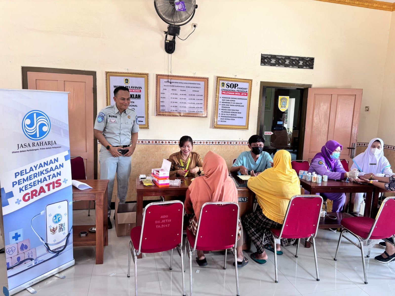Dorong Kesadaran Berlalu Lintas, Jasa Raharja Klaten Melaksanakan Sosialisasi Perangkat Desa Peduli Keselamatan Lalu Lintas (PDPL) dan Layanan Mobil Unit Keselamatan Lalu Lintas (MUKL) di Desa Jetis, Kecamatan Delanggu