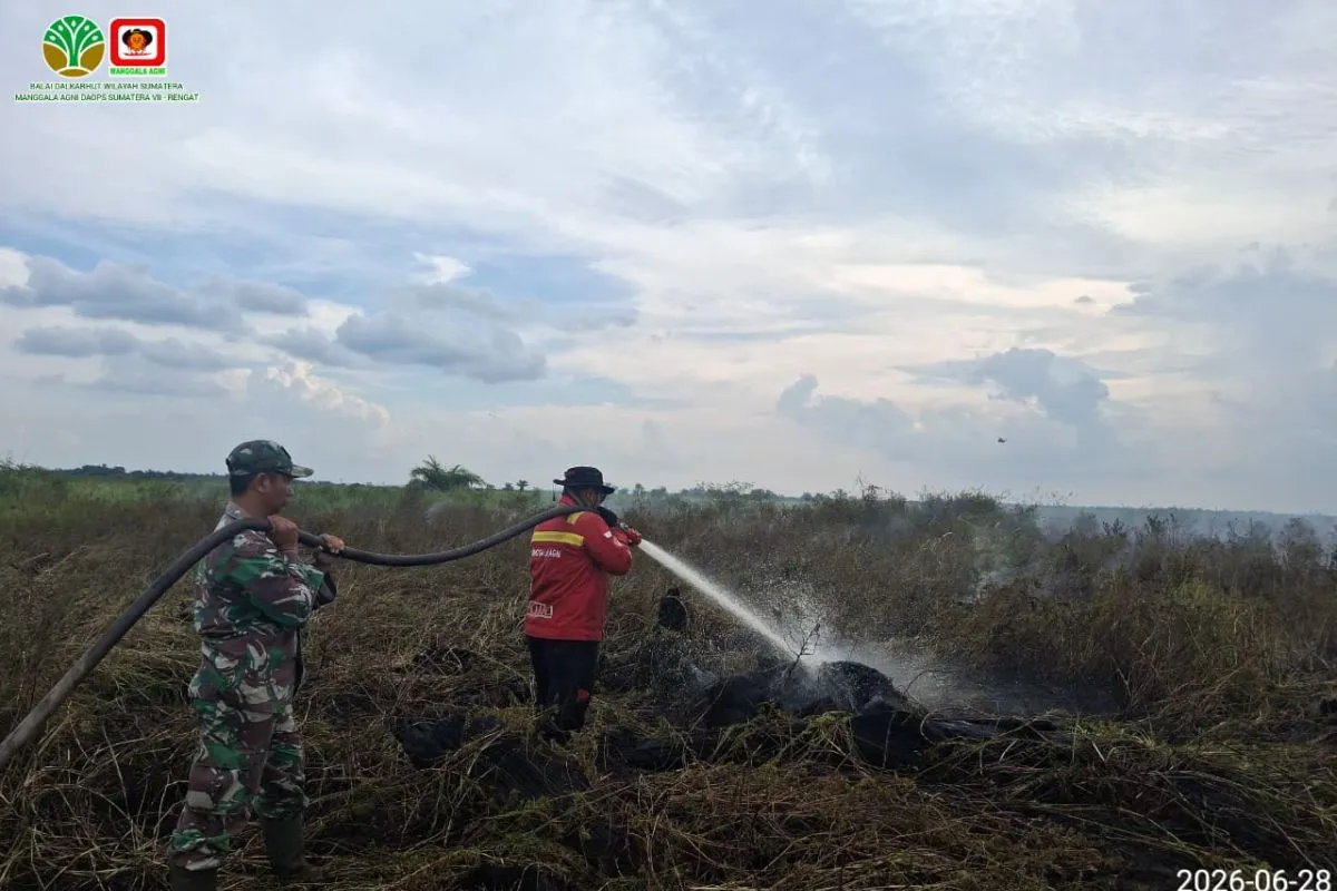 Kebakaran Hutan di Indragiri Hulu: 2 Titik Karhutla Riau Masih Ditangani Manggala Agni