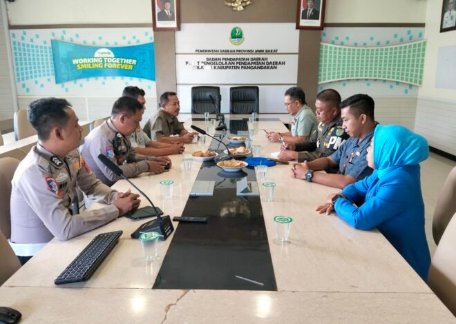 PT. Jasa Raharja Bersama Tim Pembina Samsat Kabupaten Pangandaran Gelar Rapat Persiapan Operasi Gabungan