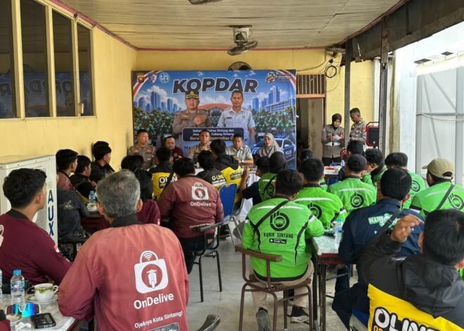 Jasa Raharja Cabang Sintang Bersama Satlantas Polres Sintang Hadir dalam Kopdar Komunitas Ojol untuk Tingkatkan Kesadaran Keselamatan Berlalu Lintas