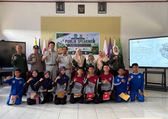 Bangun Generasi Pelopor Keselamatan, Jasa Raharja dan Polsek Teluk Pandan Gelar PPKL di SMPN 1 Teluk Pandan