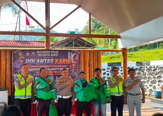 Jasa Raharja Cabang Mamuju Bersama Ditlantas Polda Sulbar Gelar Safety Riding & Safety Driving Bersama Pengemudi Ojol dan Opang