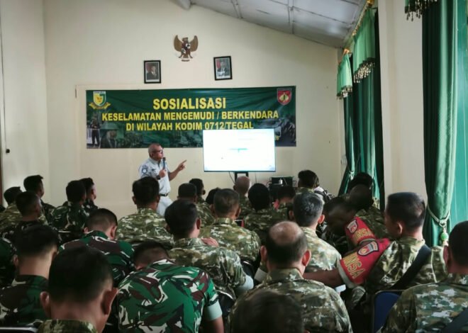Tingkatkan Keselamatan Transportasi Dalam Berkendara, Jasa Raharja Tegal Menjadi Narasumber Dalam Giat Bersama Polisi Militer Tegal
