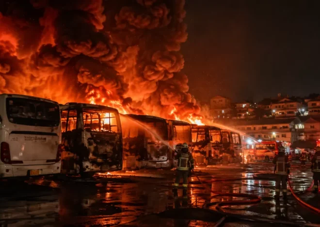 Kebakaran Hebat di Bekasi: 50 Bus Sinar Jaya Hangus Terpanggang 5 Jam