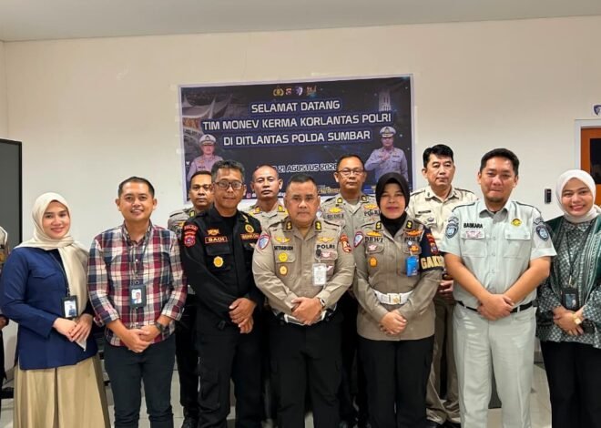 Monev Kerja Sama Korlantas, Jasa Raharja Sumbar Bersama Mitra Evaluasi Pelayanan kepada Masyarakat