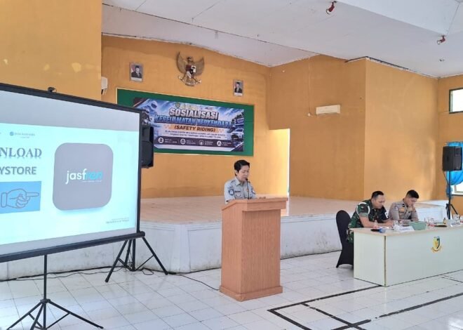 Tingkatkan Keselamatan Berkendara dan Transformasi Digital, PT. Jasa Raharja (Persero) Cabang Cirebon Sosialisasi Keselamatan Berkendara (Safety Riding) dan Layanan Digital “Jasfren” di Denpom III/3 Cirebon