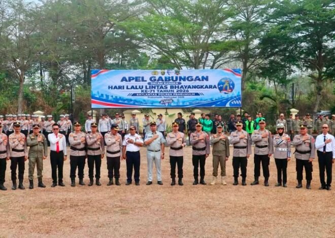 Jasa Raharja Hadir Apel Gabungan Polres Prabumulih Tingkatkan Kolaborasi pada Hari Lalu Lintas Bhayangkara ke-71
