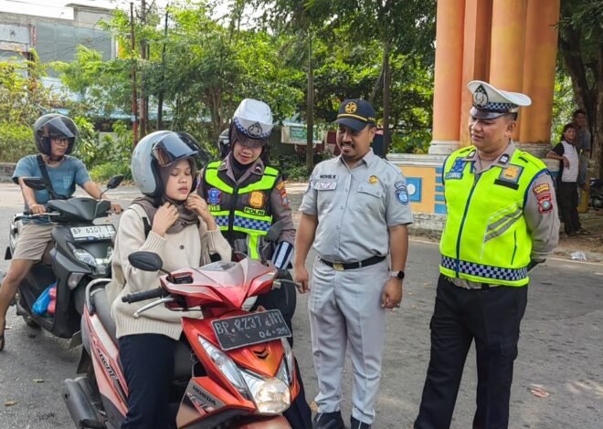 Jasa Raharja dan Satlantas Polresta Tanjung Pinang Gelar Kegiatan JASfren Peduli Keselamatan dalam Rangka Hari Pelanggan Nasional 2026 di Simpang Lampu Merah Bintan Center, Tanjungpinang
