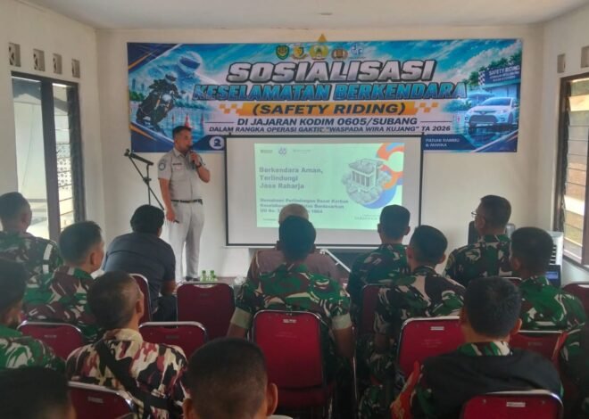 Tingkatkan Keselamatan Berkendara, Prajurit Kodim 0605Subang Ikuti Edukasi Safety Riding