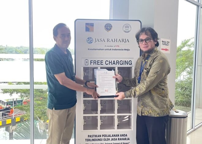 Dukung Transportasi Berkelanjutan, Jasa Raharja Kanwil Kepri Serahkan Charging Station melalui Program TJSL di Pelabuhan Domestik Sekupang dan Pelabuhan Domestik Punggur