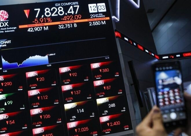 Awal Perdagangan Sesi I, IHSG Anjlok ke Posisi 6.453,91