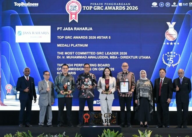 Konsisten Terapkan GRC, Jasa Raharja Raih Empat Penghargaan di Ajang TOP GRC Awards 2026