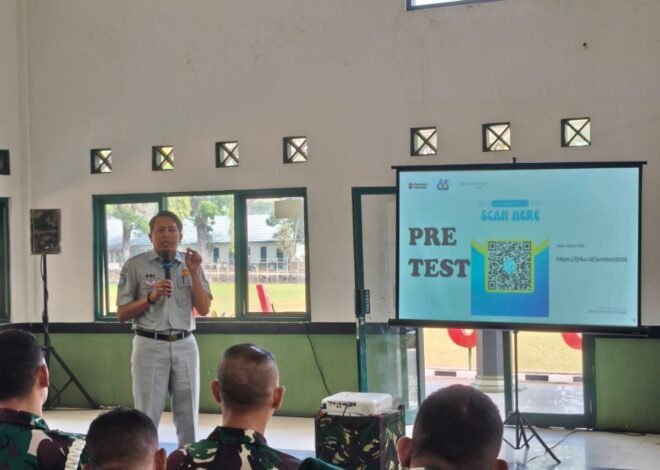 Jasa Raharja Sukabumi dan Satlantas Polres Cianjur Hadiri Sosialisasi Safety Riding kepada Personel TNI AD di Mayonif Raider 300/Bjw