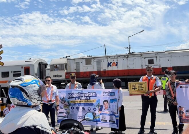 Jasa Raharja Sumbar Bersama Stakeholder Sosialisasikan Keselamatan Perjalanan Kereta Api di Padang