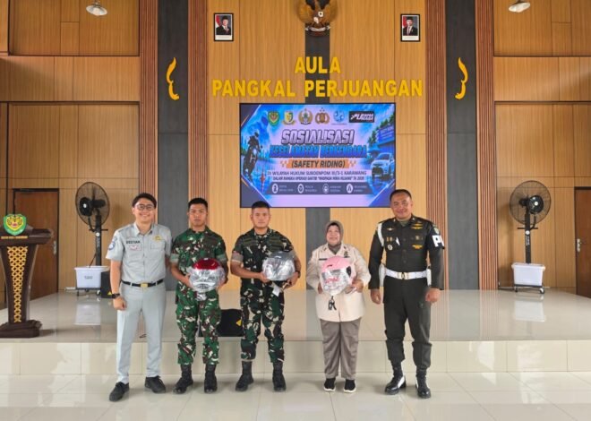 Jasa Raharja Karawang Sosialisasikan Safety Riding dan Kepatuhan Pembayaran Pajak Kendaraan Bermotor di Subdenpom Karawang