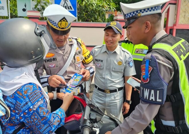 Jasa Raharja Wonogiri bersama Satlantas dan Tim Pembina Samsat Perkuat Edukasi Keselamatan serta Sosialisasi Program Jateng Bebas melalui Operasi patuh Candi 2026