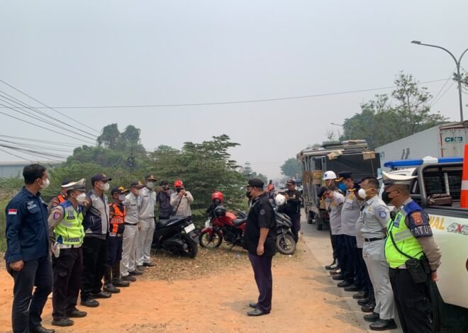 Sasar Titik Rawan Kecelakaan, Jasa Raharja Sumsel Ikuti Operasi Gabungan Angkutan Barang di Jalan Soekarno Hatta