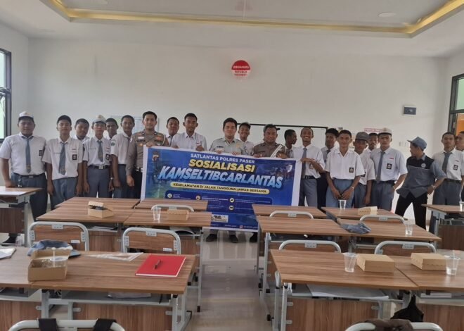 Tanamkan Budaya Tertib Berlalu Lintas, Jasa Raharja Gelar Safety Campaign di SMKN 2 Tanah Grogot