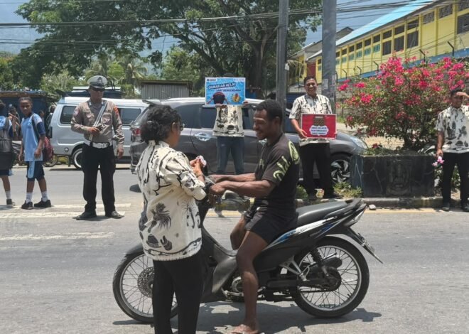 Jasa Raharja Papua Gelar Sosialisasi Keselamatan Berlalu Lintas Dalam Rangka Hari Batik Nasional