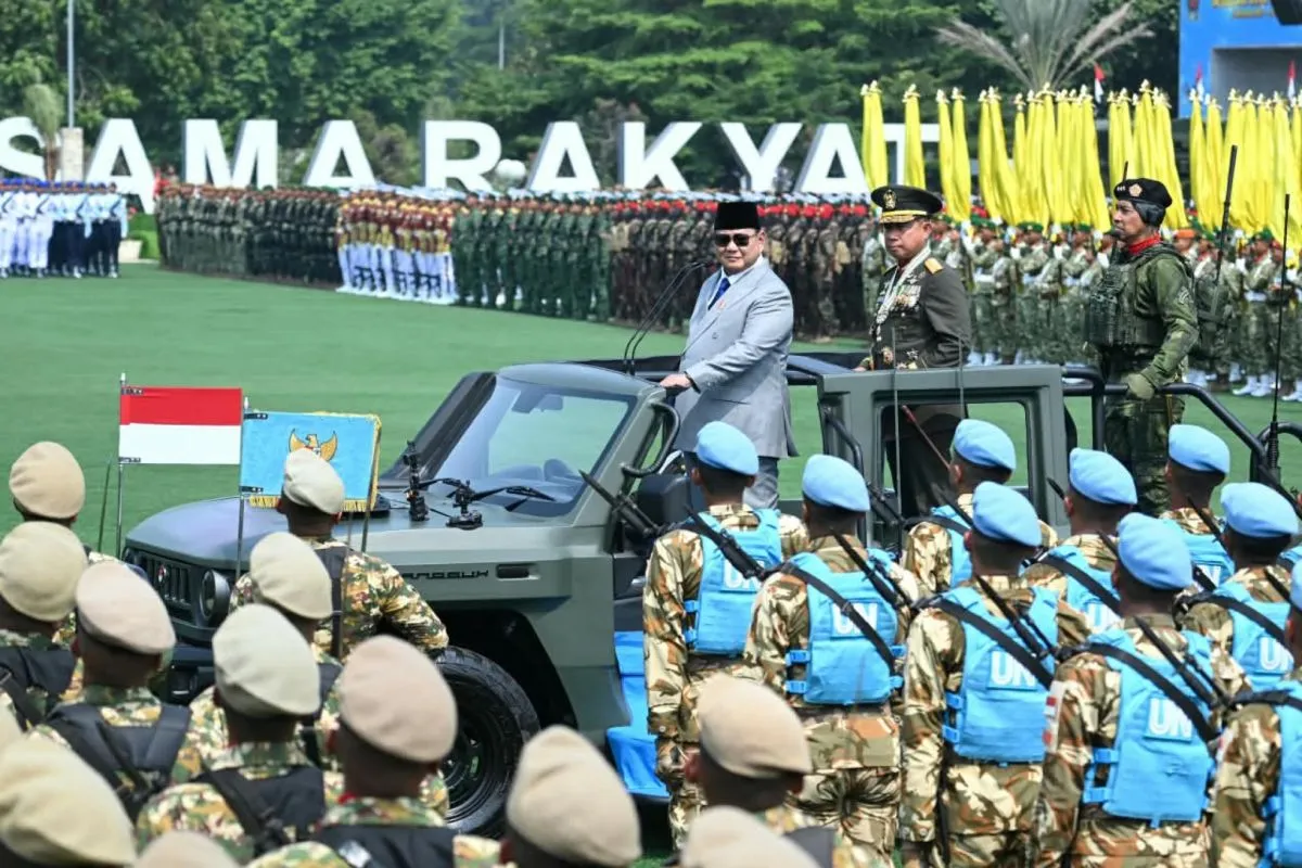 Presiden Prabowo Resmikan 204 Satuan Baru TNI Sekaligus Lantik Enam Pangdam