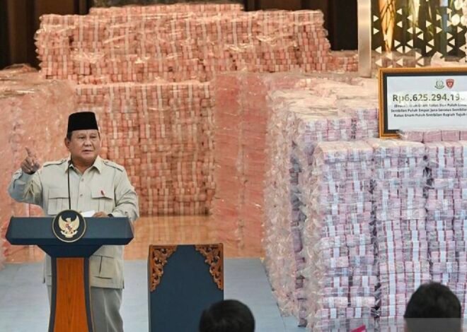 Fokus Berantas Pelanggaran, Prabowo Kembali Saksikan Penyetoran Hasil Kerja Satgas PKH