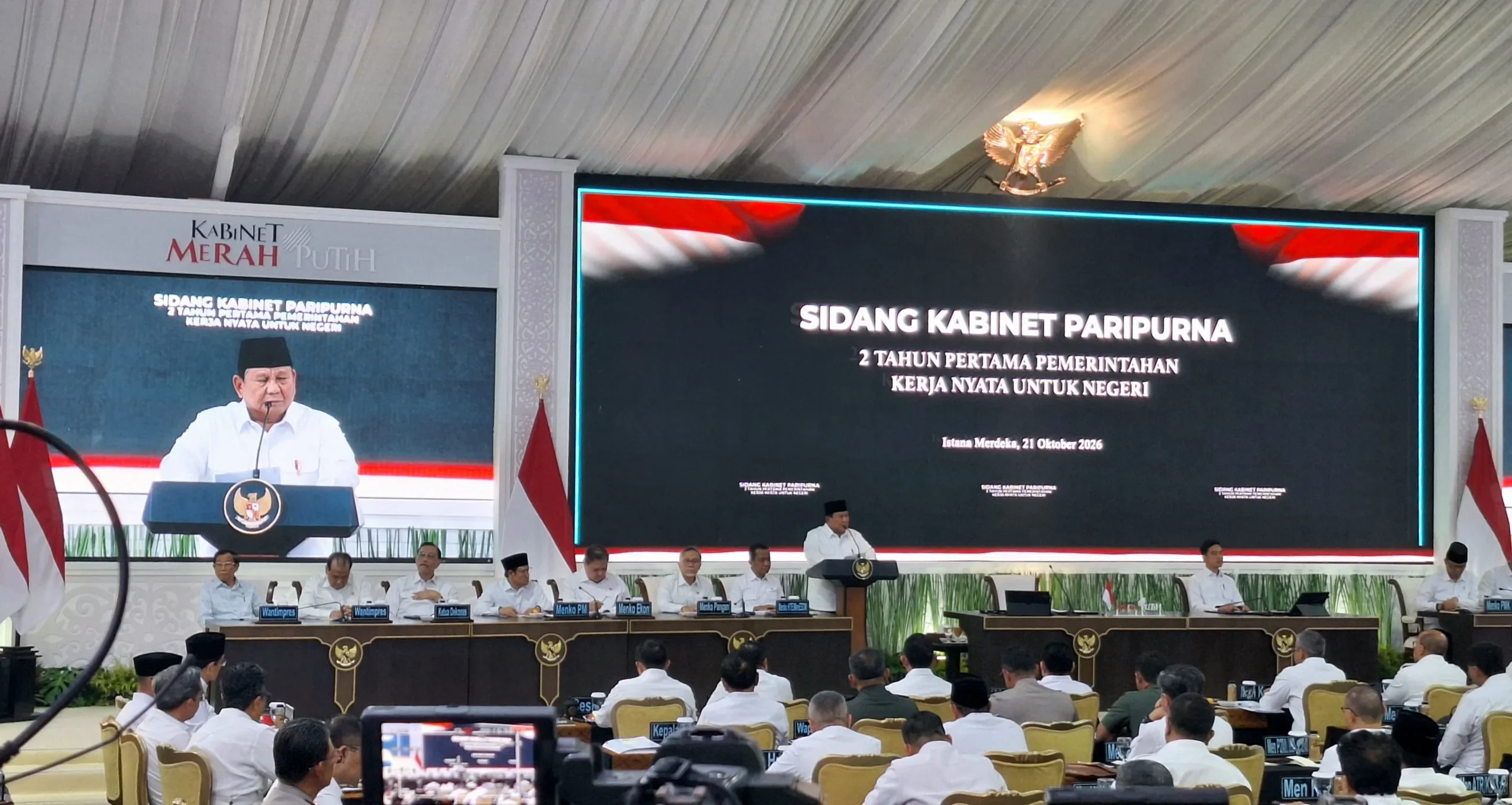 Presiden Prabowo Gelar Sidang Kabinet Evaluasi Dua Tahun Pemerintahan