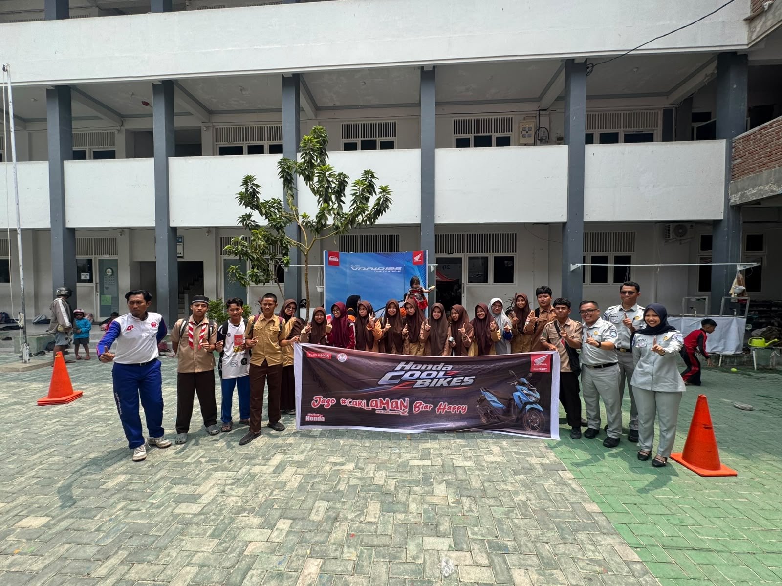 Jasa Raharja Sulawesi Tengah Bersama Honda Anugerah Perdana Gelar Sosialisasi Safety Riding di Kota Palu